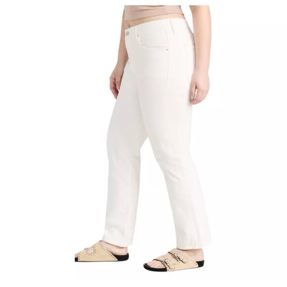 NEW CITIZENS OF HUMANITY White Charlotte High Rise Straight Leg Jeans Size 32 - Picture 3 of 11